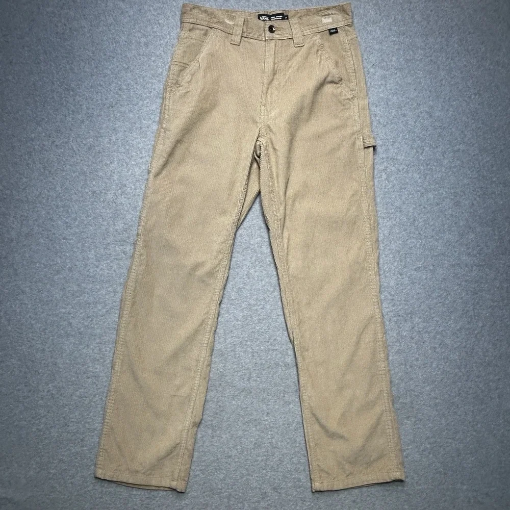 Vans Drill Chore Carpenter Pants Mens 30x30 Tan Corduroy Workwear Skate‎ Utility - Picture 2 of 10